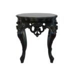 Baroque End Table, Black
